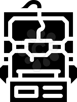 entry level 3d printer glyph icon vector. entry level 3d printer sign. isolated contour symbol black illustration