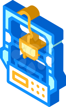 entry level 3d printer isometric icon vector. entry level 3d printer sign. isolated symbol illustration