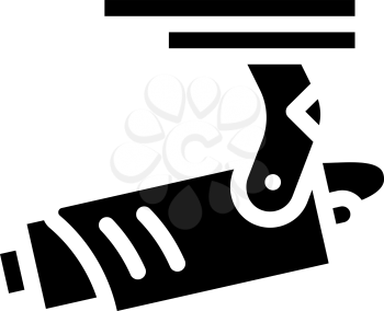 cctv museum glyph icon vector. cctv museum sign. isolated contour symbol black illustration