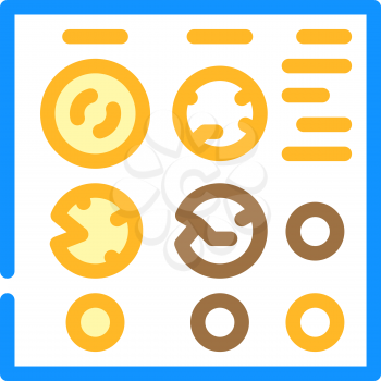 coins museum exhibit color icon vector. coins museum exhibit sign. isolated symbol illustration