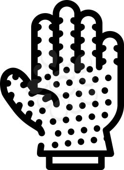 glove groomer line icon vector. glove groomer sign. isolated contour symbol black illustration