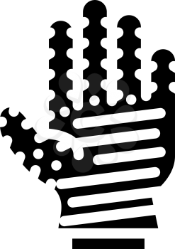 glove groomer glyph icon vector. glove groomer sign. isolated contour symbol black illustration