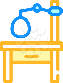 table for examination domestic animal color icon vector. table for examination domestic animal sign. isolated symbol illustration