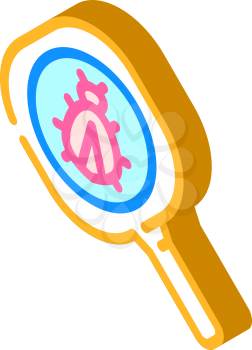 research animal on fleas isometric icon vector. research animal on fleas sign. isolated symbol illustration