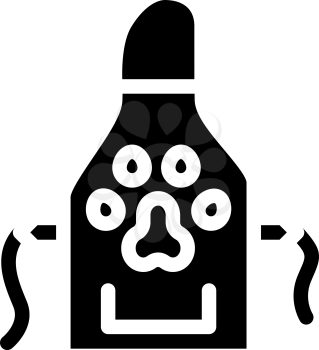 apron groomer glyph icon vector. apron groomer sign. isolated contour symbol black illustration