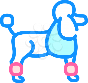 dog poodle color icon vector. dog poodle sign. isolated symbol illustration