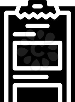 task list of call center glyph icon vector. task list of call center sign. isolated contour symbol black illustration