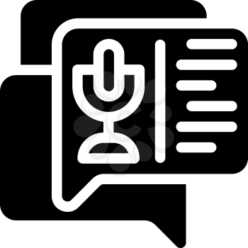 voice chatting with call center glyph icon vector. voice chatting with call center sign. isolated contour symbol black illustration