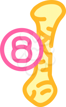 bone dull or severe ache color icon vector. bone dull or severe ache sign. isolated symbol illustration