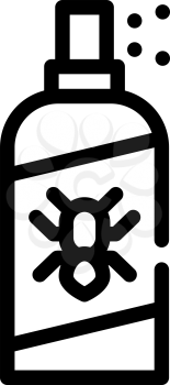 spray from ticks line icon vector. spray from ticks sign. isolated contour symbol black illustration
