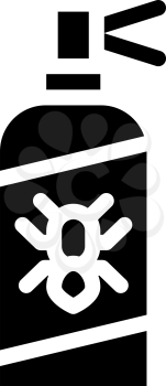 spray from ticks glyph icon vector. spray from ticks sign. isolated contour symbol black illustration