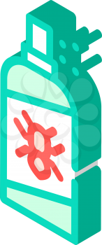 spray from ticks isometric icon vector. spray from ticks sign. isolated symbol illustration