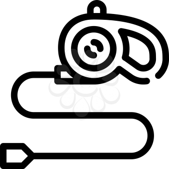 dog leash line icon vector. dog leash sign. isolated contour symbol black illustration