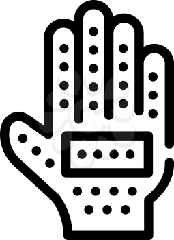 glove for combing out dog wool line icon vector. glove for combing out dog wool sign. isolated contour symbol black illustration