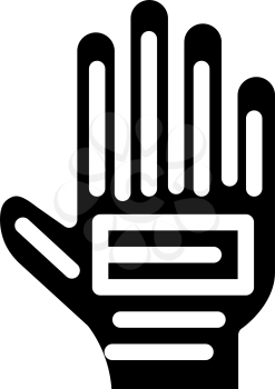 glove for combing out dog wool glyph icon vector. glove for combing out dog wool sign. isolated contour symbol black illustration