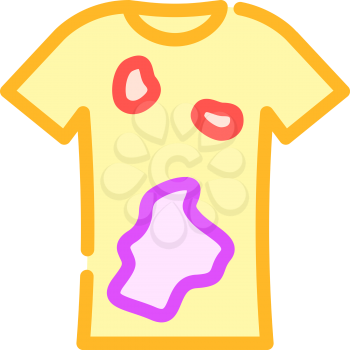 dirty t-shirt clothes color icon vector. dirty t-shirt clothes sign. isolated symbol illustration