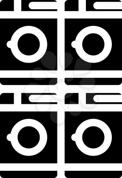 laundry service machines glyph icon vector. laundry service machines sign. isolated contour symbol black illustration