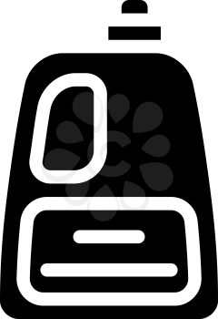 liquid powder or conditioner bottle glyph icon vector. liquid powder or conditioner bottle sign. isolated contour symbol black illustration