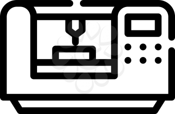 laser engraving line icon vector. laser engraving sign. isolated contour symbol black illustration
