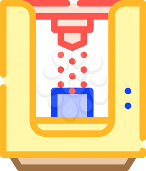 sandblasting chamber color icon vector. sandblasting chamber sign. isolated symbol illustration