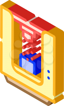 sandblasting chamber isometric icon vector. sandblasting chamber sign. isolated symbol illustration
