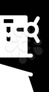 drilling machine glyph icon vector. drilling machine sign. isolated contour symbol black illustration