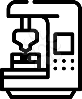 cnc computer numerical control line icon vector. cnc computer numerical control sign. isolated contour symbol black illustration