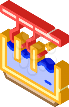 galvanic bath isometric icon vector. galvanic bath sign. isolated symbol illustration