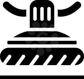 metal polishing glyph icon vector. metal polishing sign. isolated contour symbol black illustration