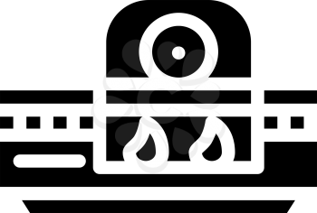 heat treatment glyph icon vector. heat treatment sign. isolated contour symbol black illustration