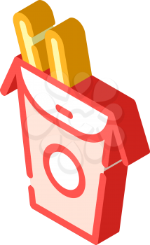 street food bag isometric icon vector. street food bag sign. isolated symbol illustration