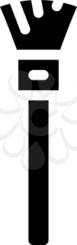 brush for facial powder glyph icon vector. brush for facial powder sign. isolated contour symbol black illustration
