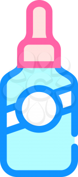 serum bottle color icon vector. serum bottle sign. isolated symbol illustration