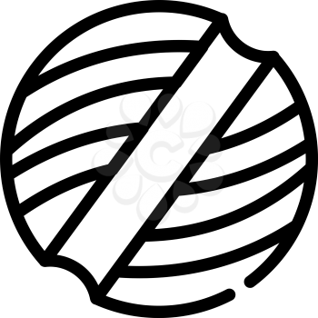 playing ball for cat line icon vector. playing ball for cat sign. isolated contour symbol black illustration