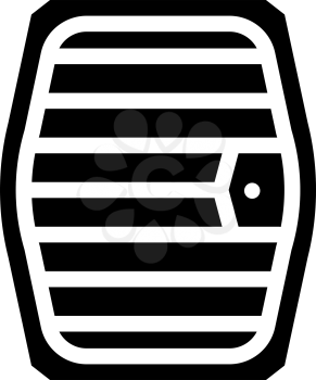 carrying basket for cat transportation glyph icon vector. carrying basket for cat transportation sign. isolated contour symbol black illustration