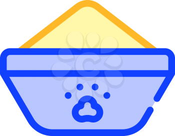 bowl with feeding color icon vector. bowl with feeding sign. isolated symbol illustration