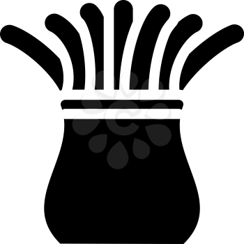 ocean aquatic coral glyph icon vector. ocean aquatic coral sign. isolated contour symbol black illustration