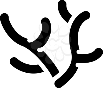 polyps coral glyph icon vector. polyps coral sign. isolated contour symbol black illustration