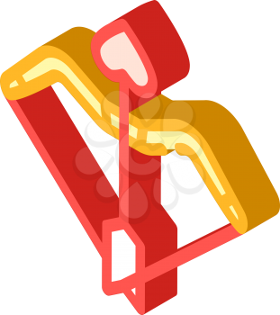 cupid bow arrow isometric icon vector. cupid bow arrow sign. isolated symbol illustration