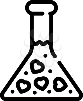 love potion line icon vector. love potion sign. isolated contour symbol black illustration