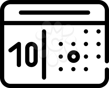 dating calendar line icon vector. dating calendar sign. isolated contour symbol black illustration