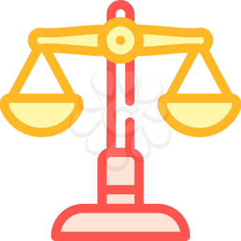judicial scales color icon vector. judicial scales sign. isolated symbol illustration