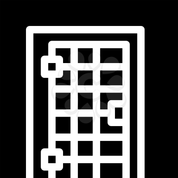 prison cell door glyph icon vector. prison cell door sign. isolated contour symbol black illustration