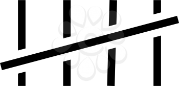 notches prisoner glyph icon vector. notches prisoner sign. isolated contour symbol black illustration