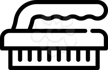 brush sponge line icon vector. brush sponge sign. isolated contour symbol black illustration