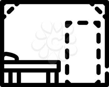 sanitation room line icon vector. sanitation room sign. isolated contour symbol black illustration