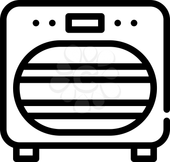 sanitation oven line icon vector. sanitation oven sign. isolated contour symbol black illustration
