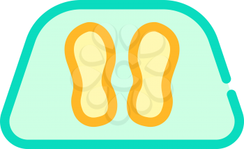 clean feet carpet color icon vector. clean feet carpet sign. isolated symbol illustration