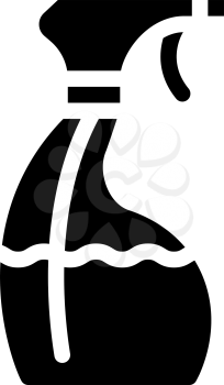 sanitation sprayer bottle glyph icon vector. sanitation sprayer bottle sign. isolated contour symbol black illustration