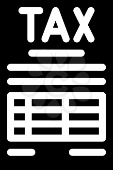 tax document glyph icon vector. tax document sign. isolated contour symbol black illustration